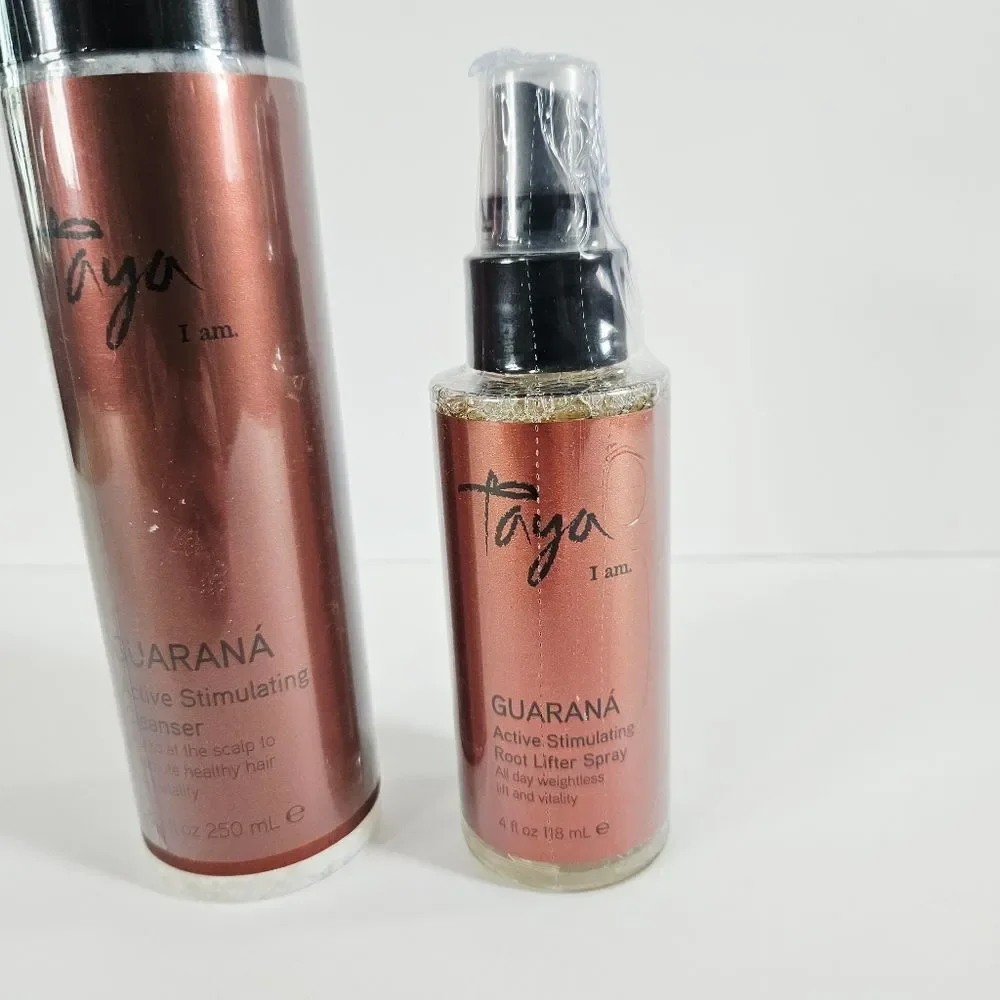 NWT Taya I Am. Guarana Active Stimulating Cleaner & Root Lifter Spray Bundle Set
